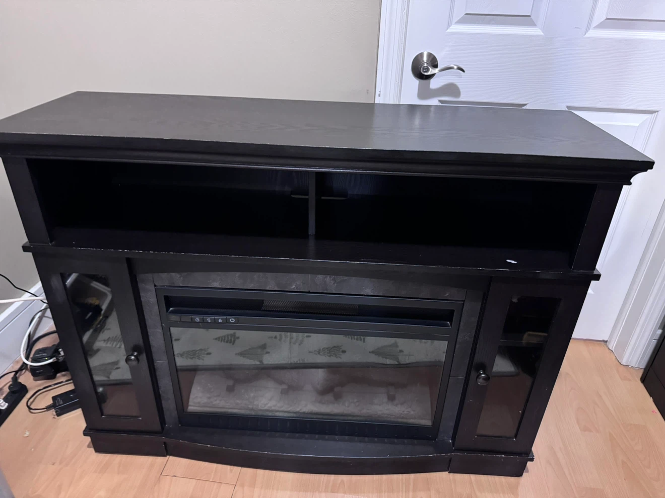 Black Electric Fireplace Entertainment Center - photo 2