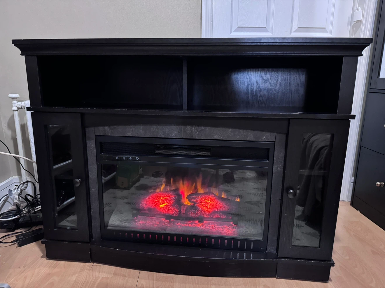 Black Electric Fireplace Entertainment Center - photo 4