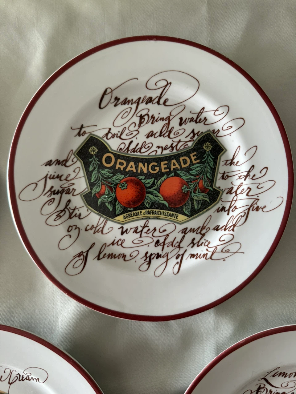 Set of 5 Williams-Sonoma fruit recipe plates - photo 2