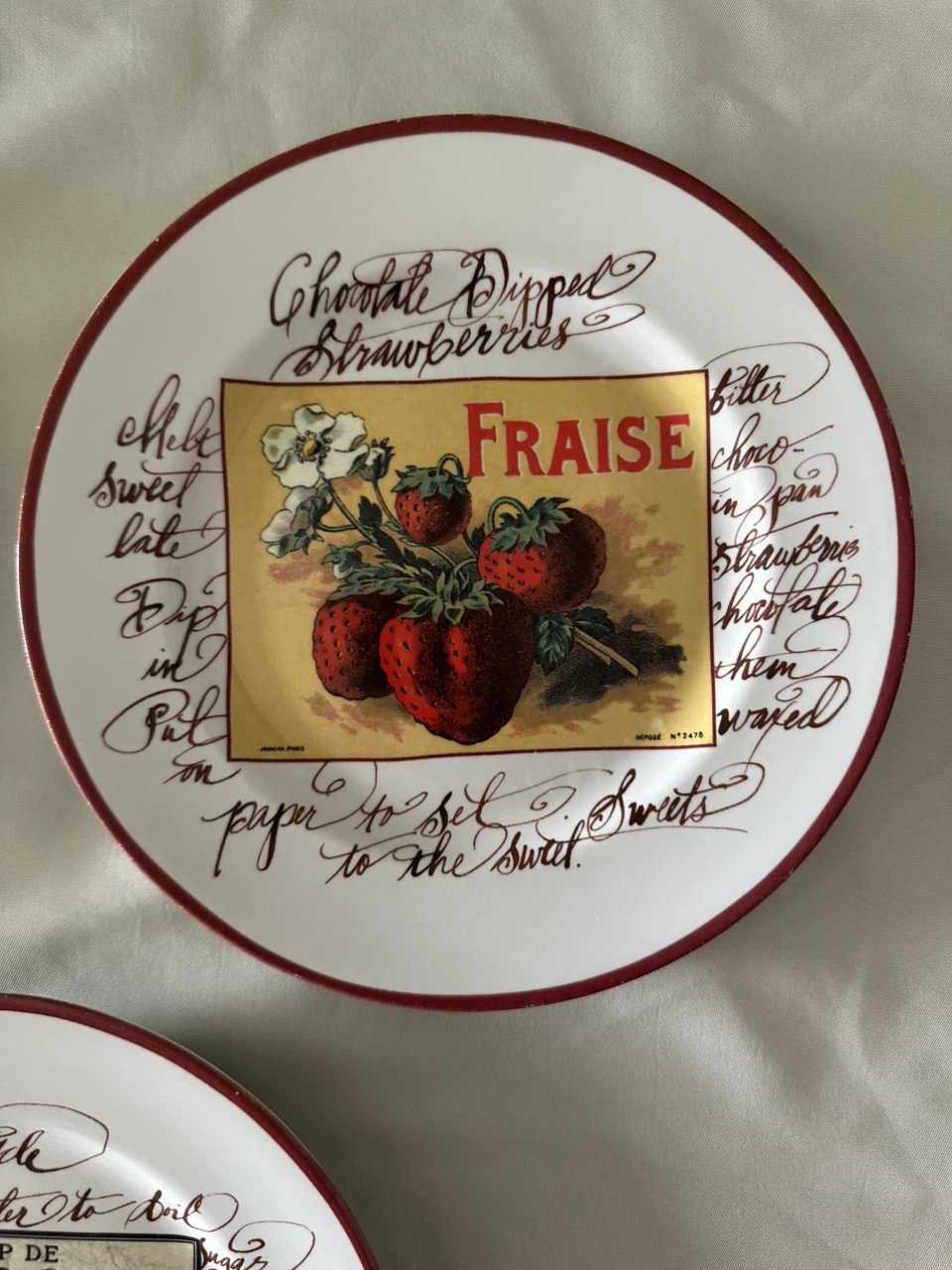Set of 5 Williams-Sonoma fruit recipe plates - photo 3