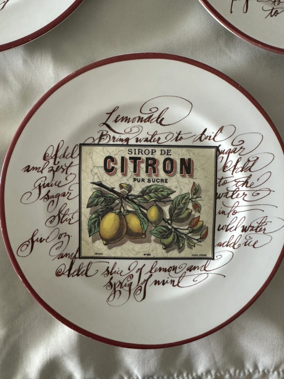 Set of 5 Williams-Sonoma fruit recipe plates - photo 4
