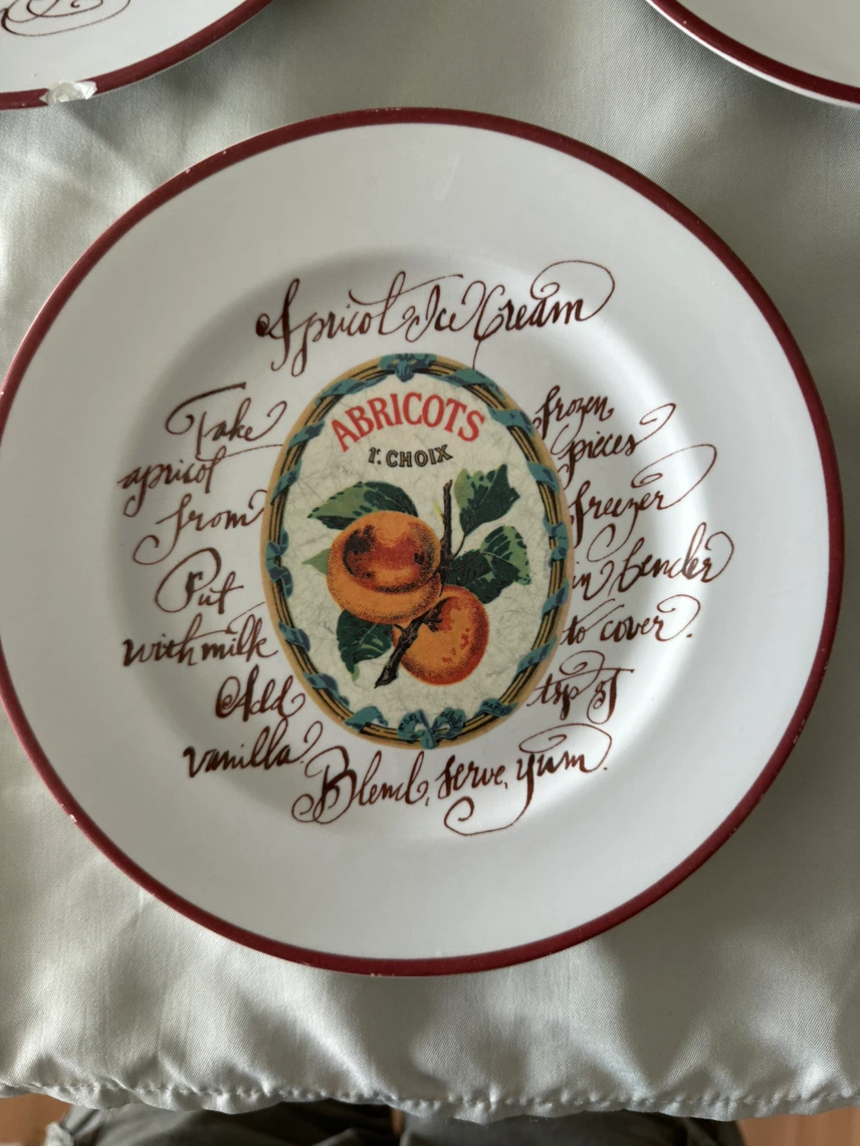 Set of 5 Williams-Sonoma fruit recipe plates - photo 5