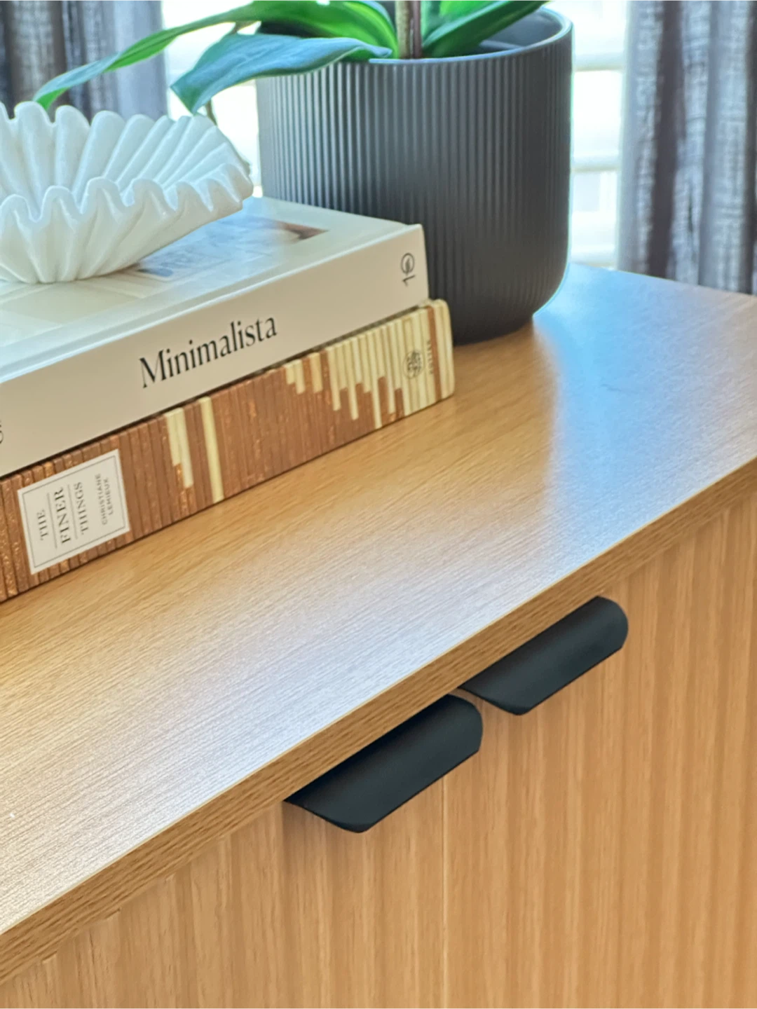 Wood Credenza Cabinet with Black Legs - photo 2