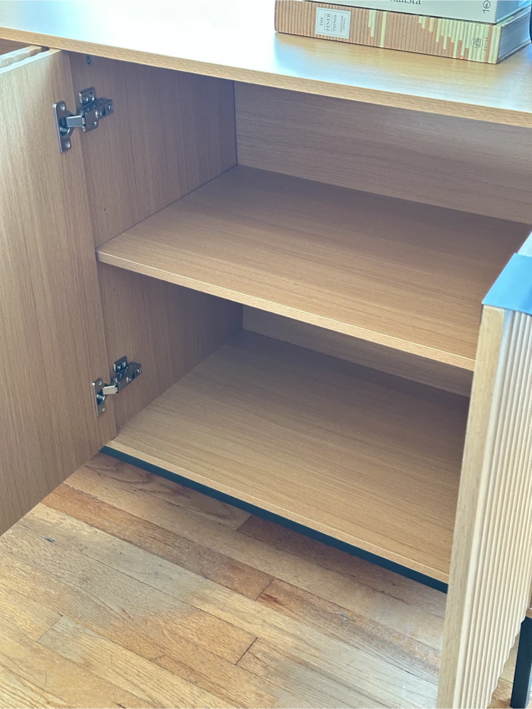 Wood Credenza Cabinet with Black Legs - photo 3