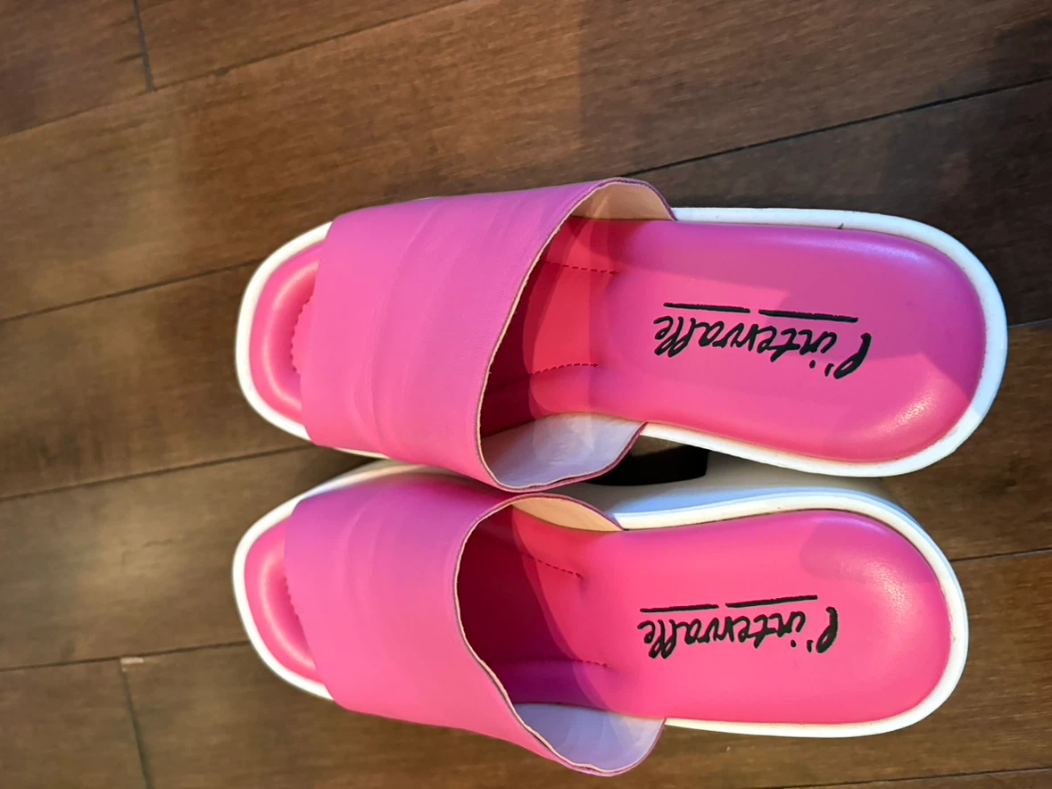 L'intervallé Pink Platform Slide Sandals - photo 2