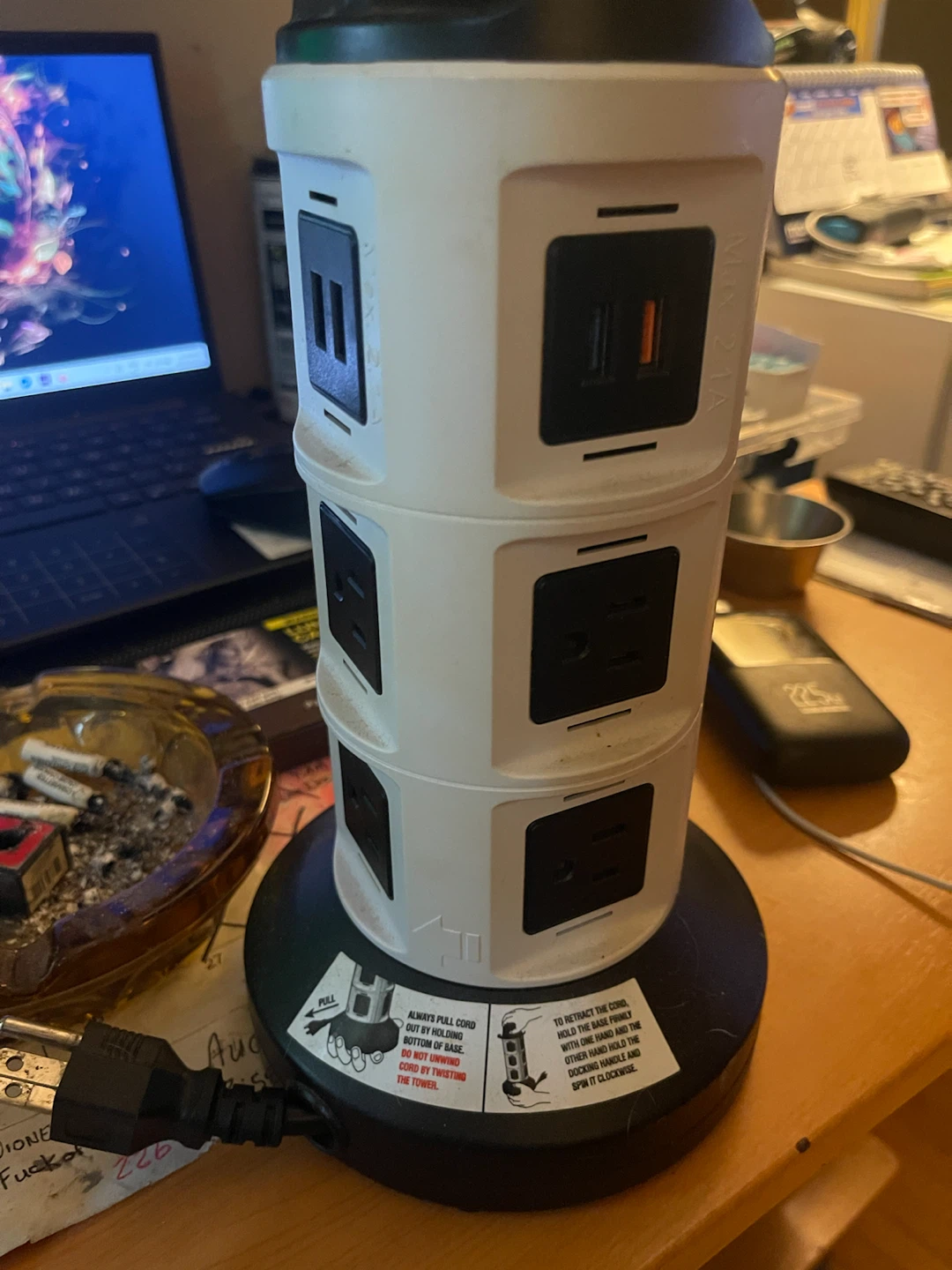 Bell Howell Tower Power Strip with USB Ports - photo 2