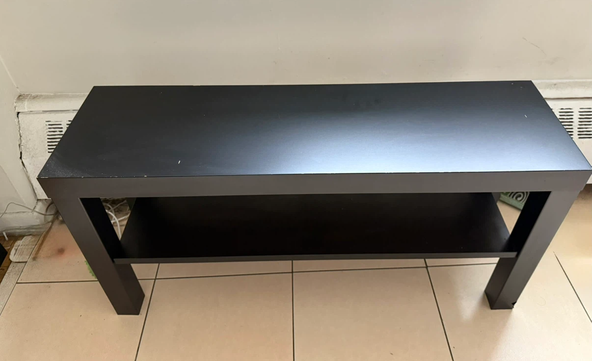 Black TV Stand with Shelf