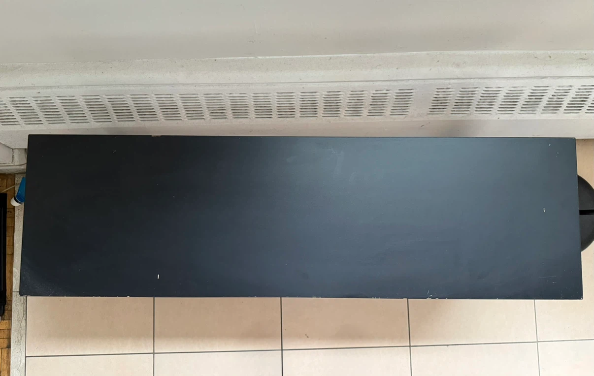 Black TV Stand with Shelf - photo 2