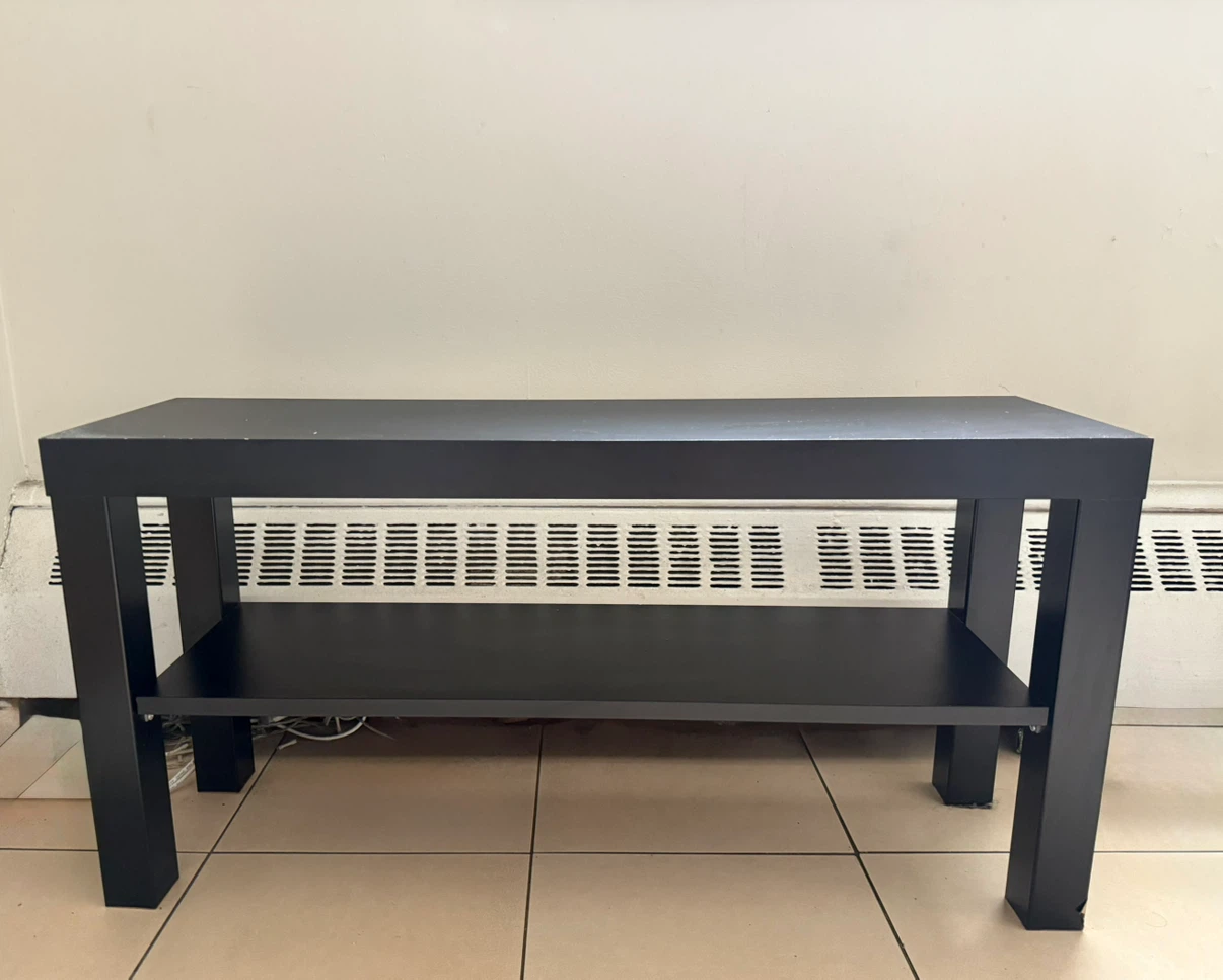 Black TV Stand with Shelf - photo 3