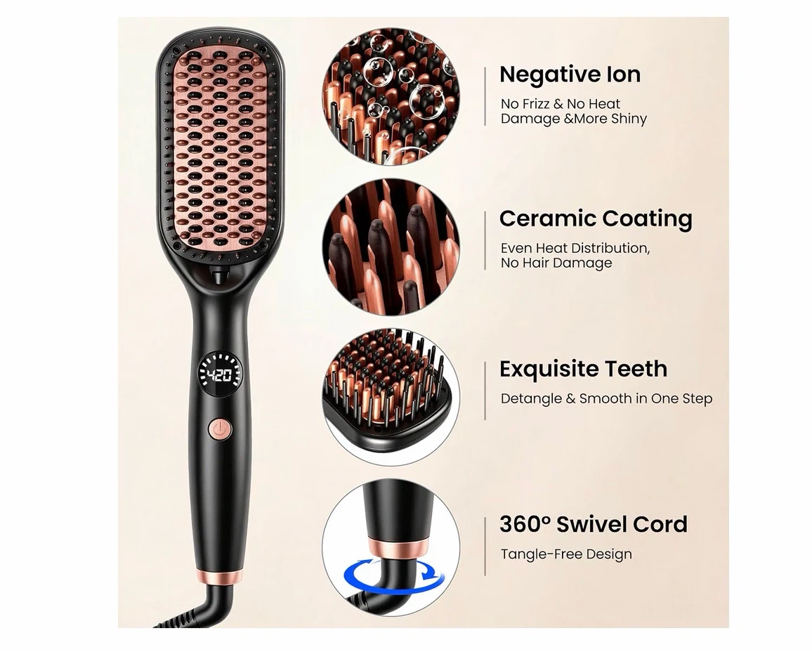 OHUP Hair Straightener Brush - photo 3