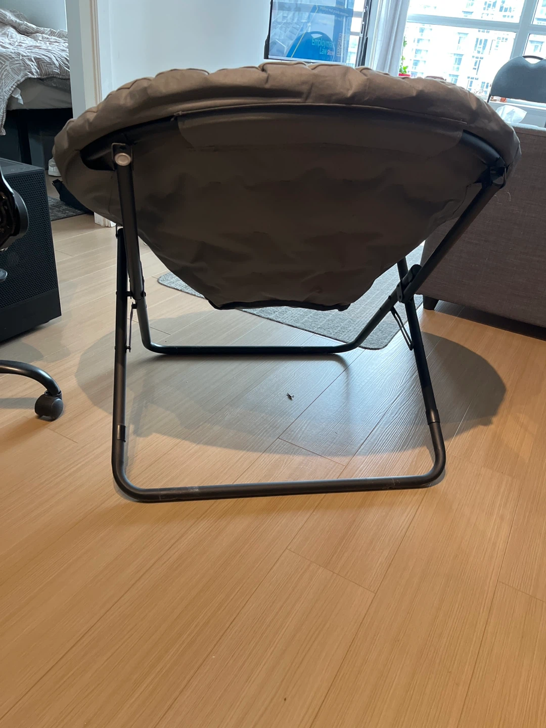Foldable Grey Saucer Chair - photo 3