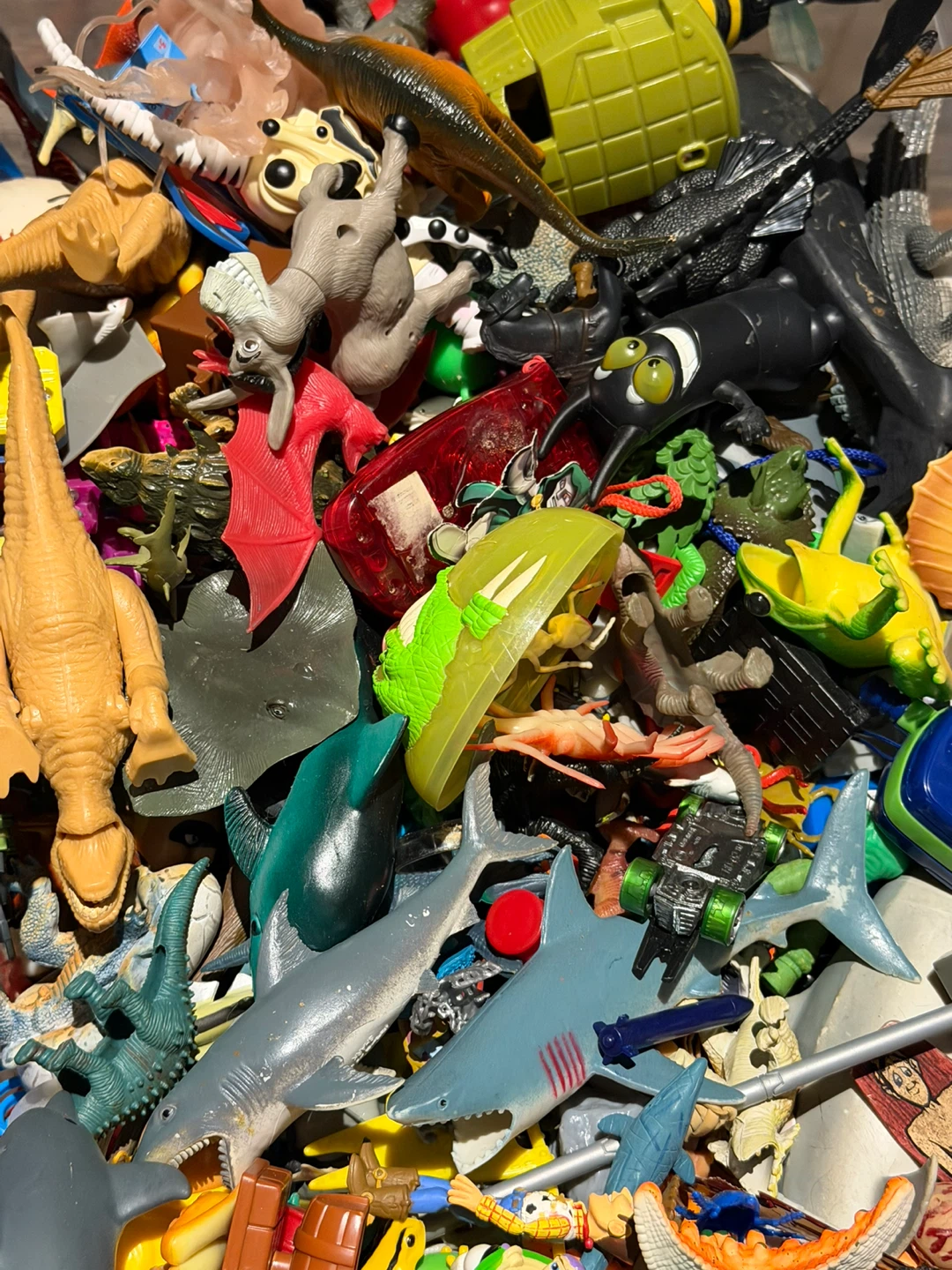 Large Bin of Assorted Action Figures and Toys - photo 2