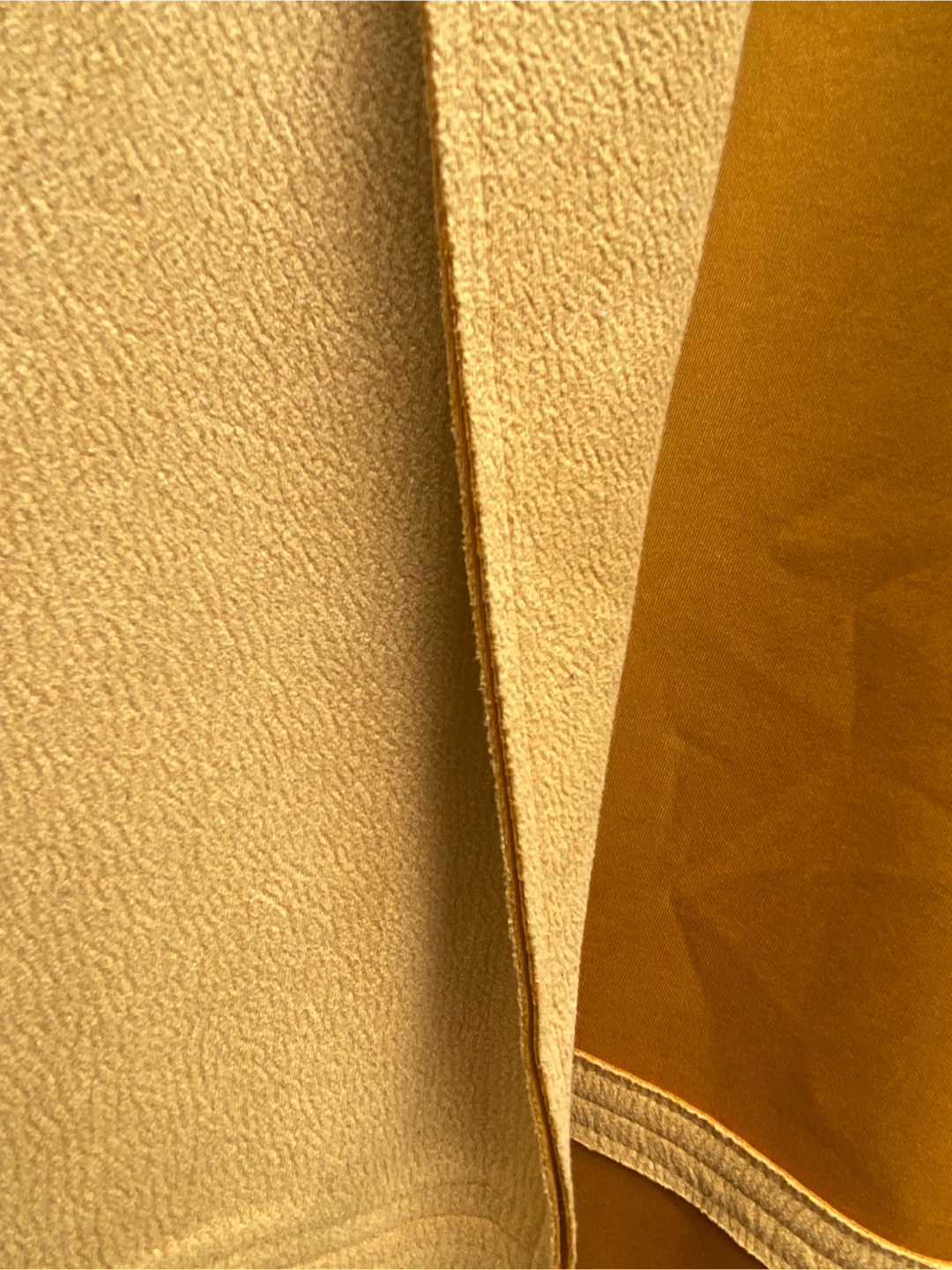 Zara Faux Suede Mustard Textured Long Jacket /Coat, Size M/L - photo 4