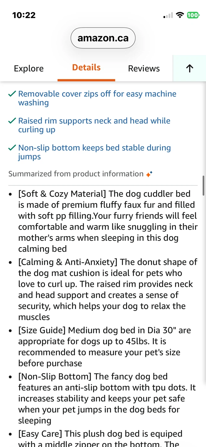 Bedfolks Calming Donut Dog Bed - 30 Inch Round - Light Blue - photo 5