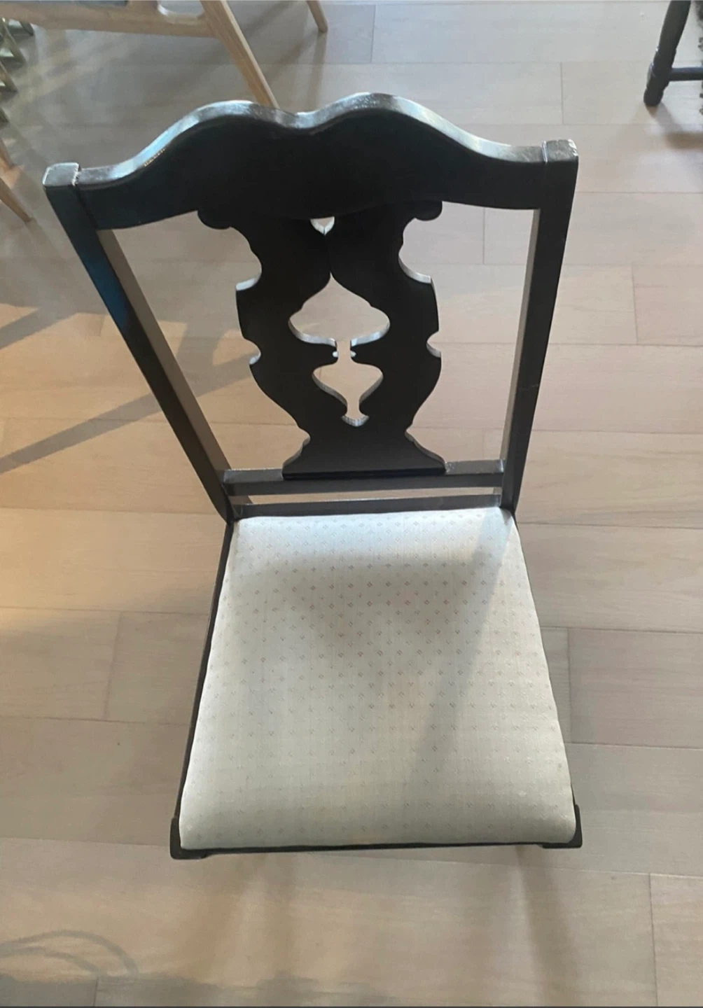 Wooden Dining Chair with Upholstered Seat