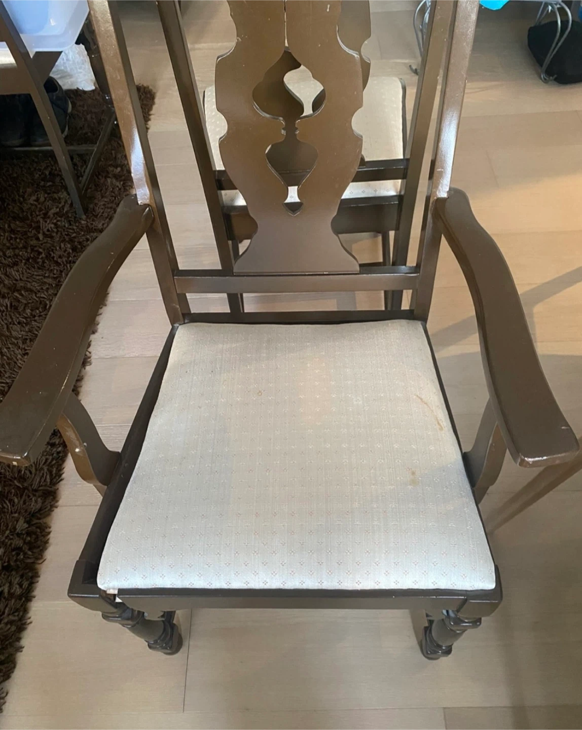 Wooden Dining Chair with Upholstered Seat - photo 5