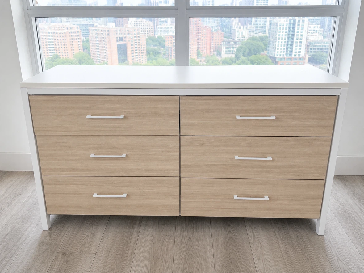 White and Wood Dresser