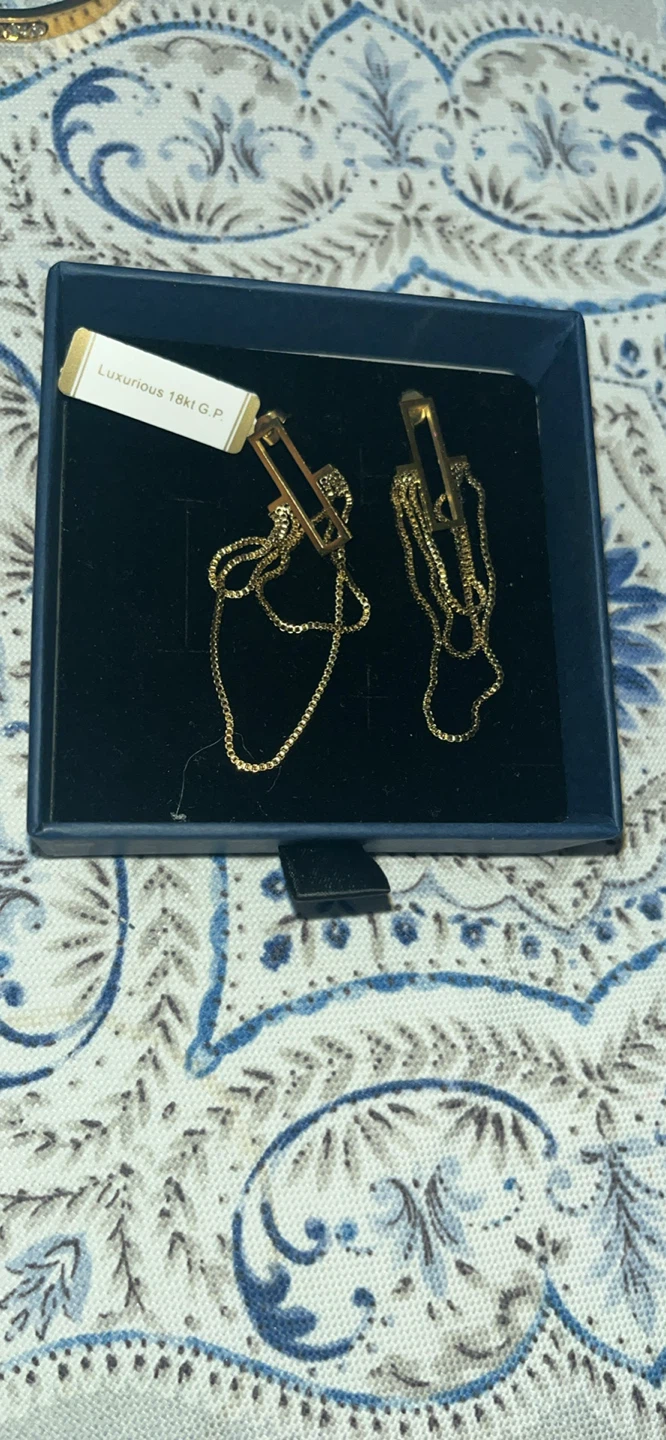 Gold Tone Dangle Earrings