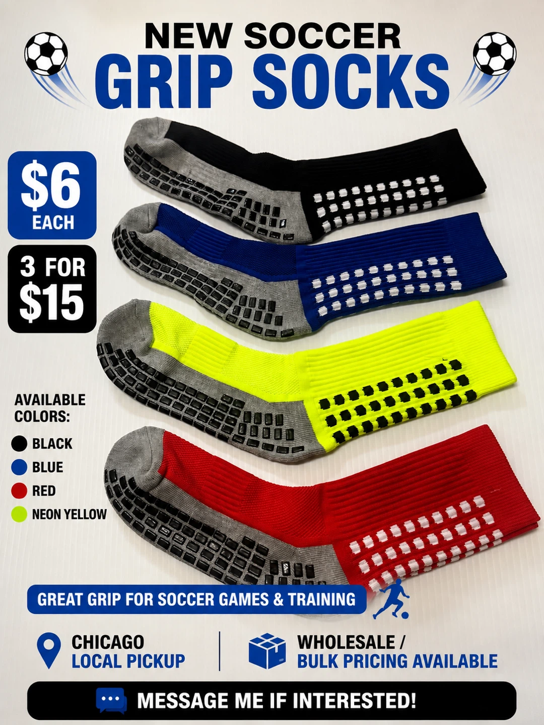 New Soccer Grip Socks - photo 3