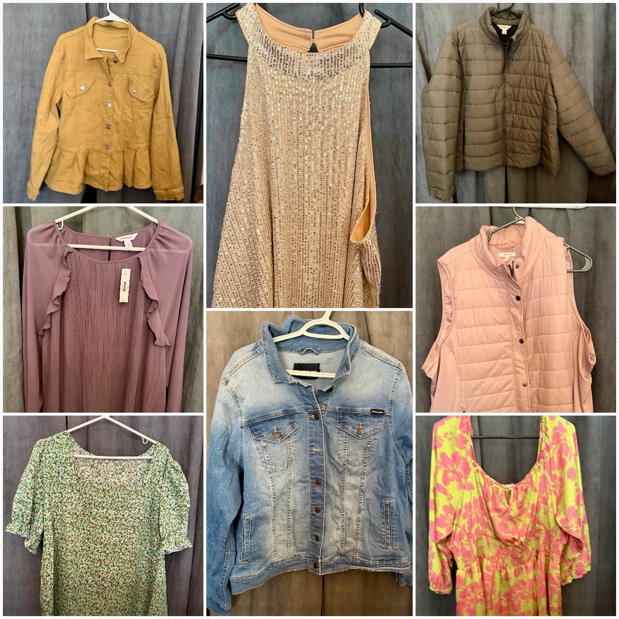 See ads for new brand name clothing.