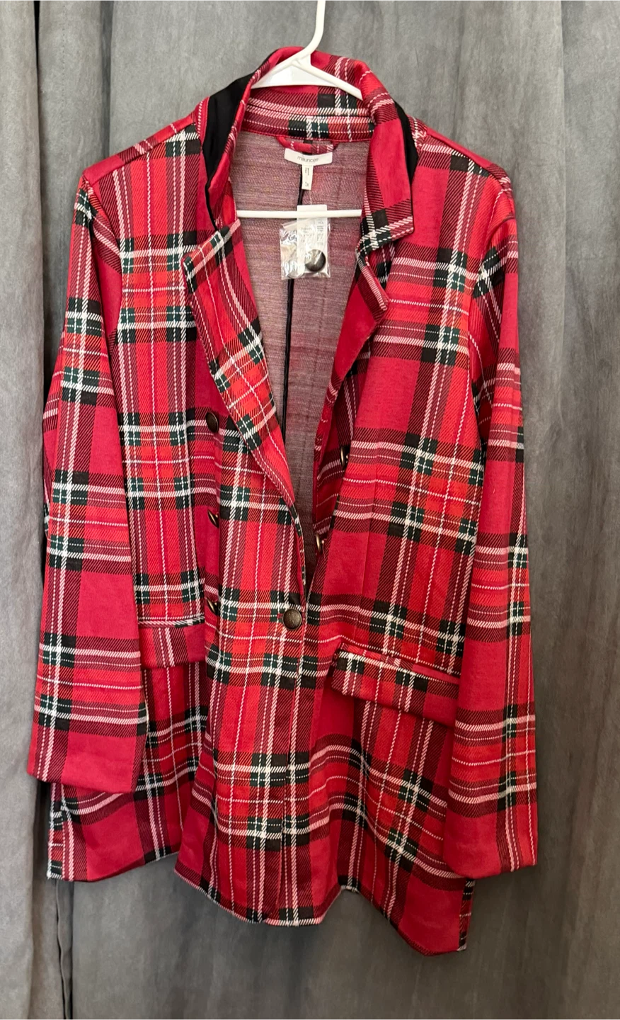 New Plus size Women's Plaid Blazer