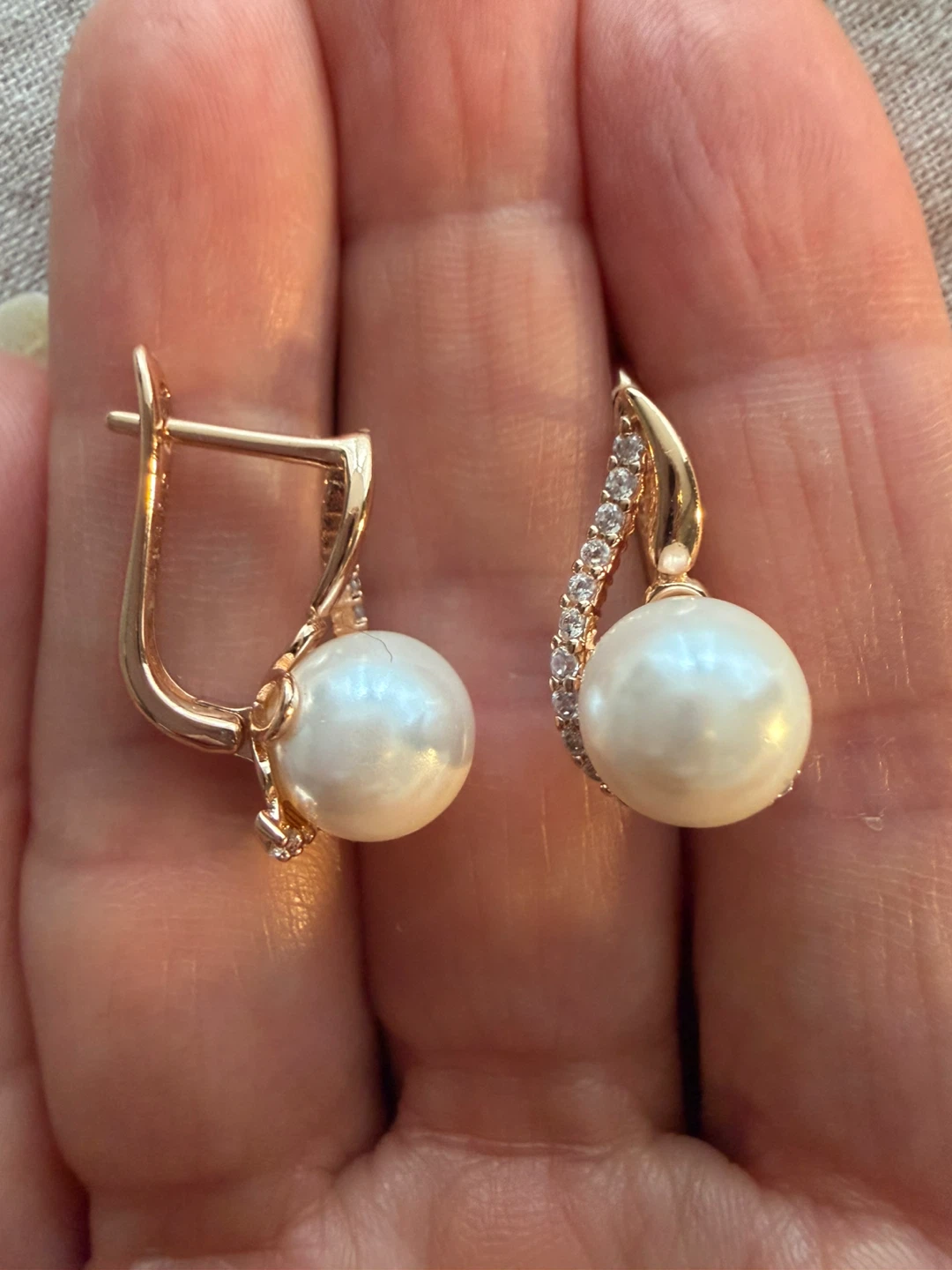 New 14k pearl earrings