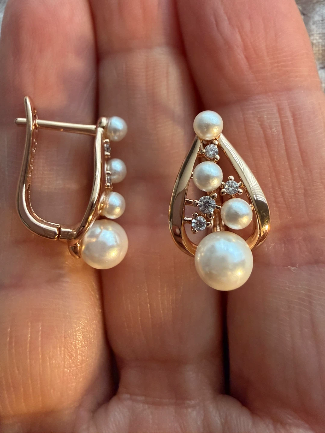 New 14k pearl earrings