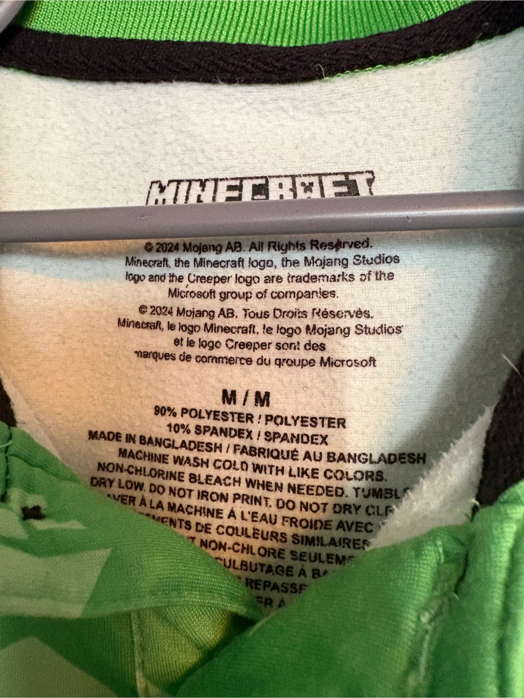 Minecraft Creeper Green Polo Shirt Size M - photo 3