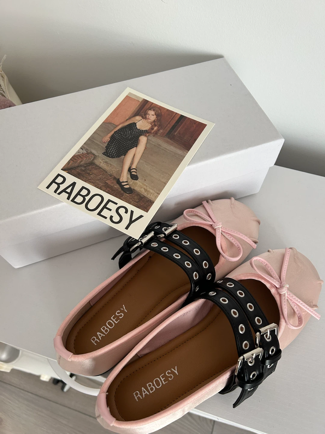 New RABOESY Mary Jane flats
