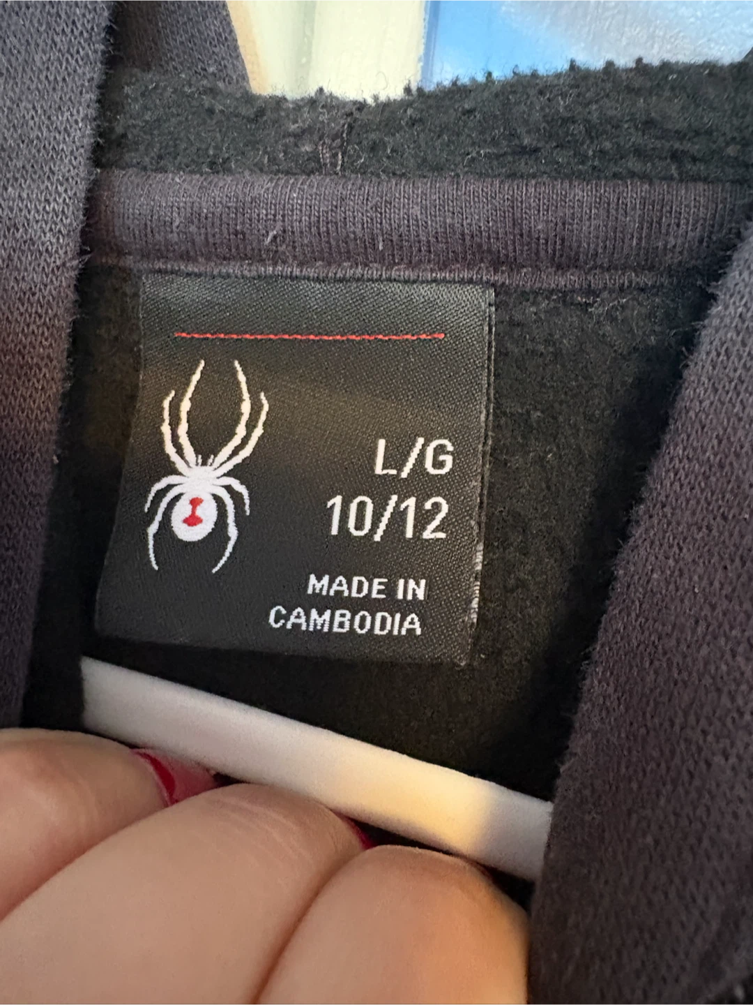 Spyder Black Youth Hoodie Size L 10/12 - photo 3