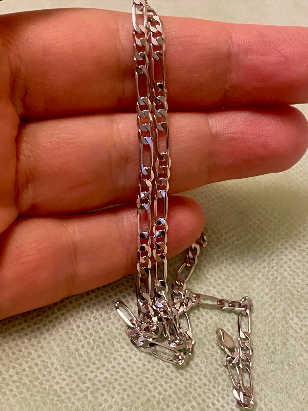 Sterling Silver Figaro Chain Necklace 45cm (18") - photo 2