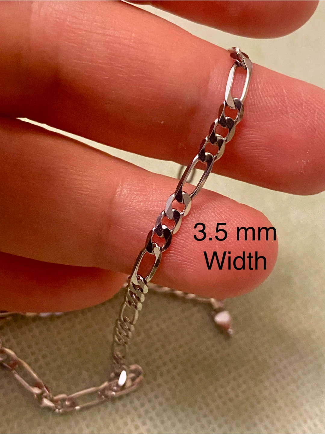 Sterling Silver Figaro Chain Necklace 45cm (18") - photo 4