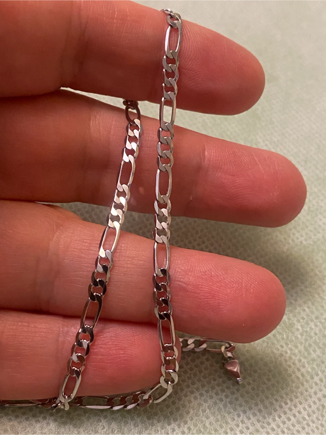 Sterling Silver Figaro Chain Necklace 45cm (18") - photo 5