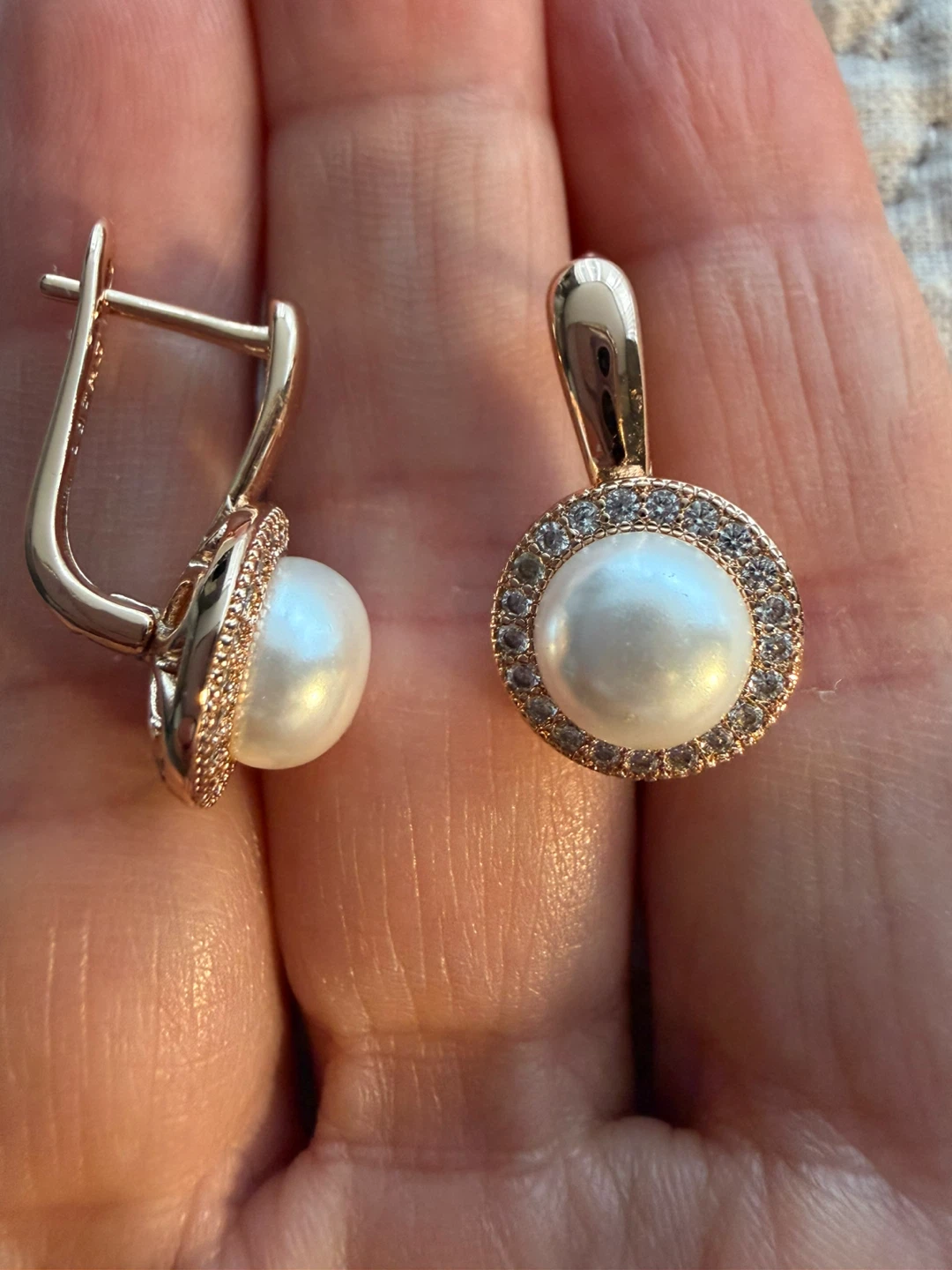 New 14k pearl earrings