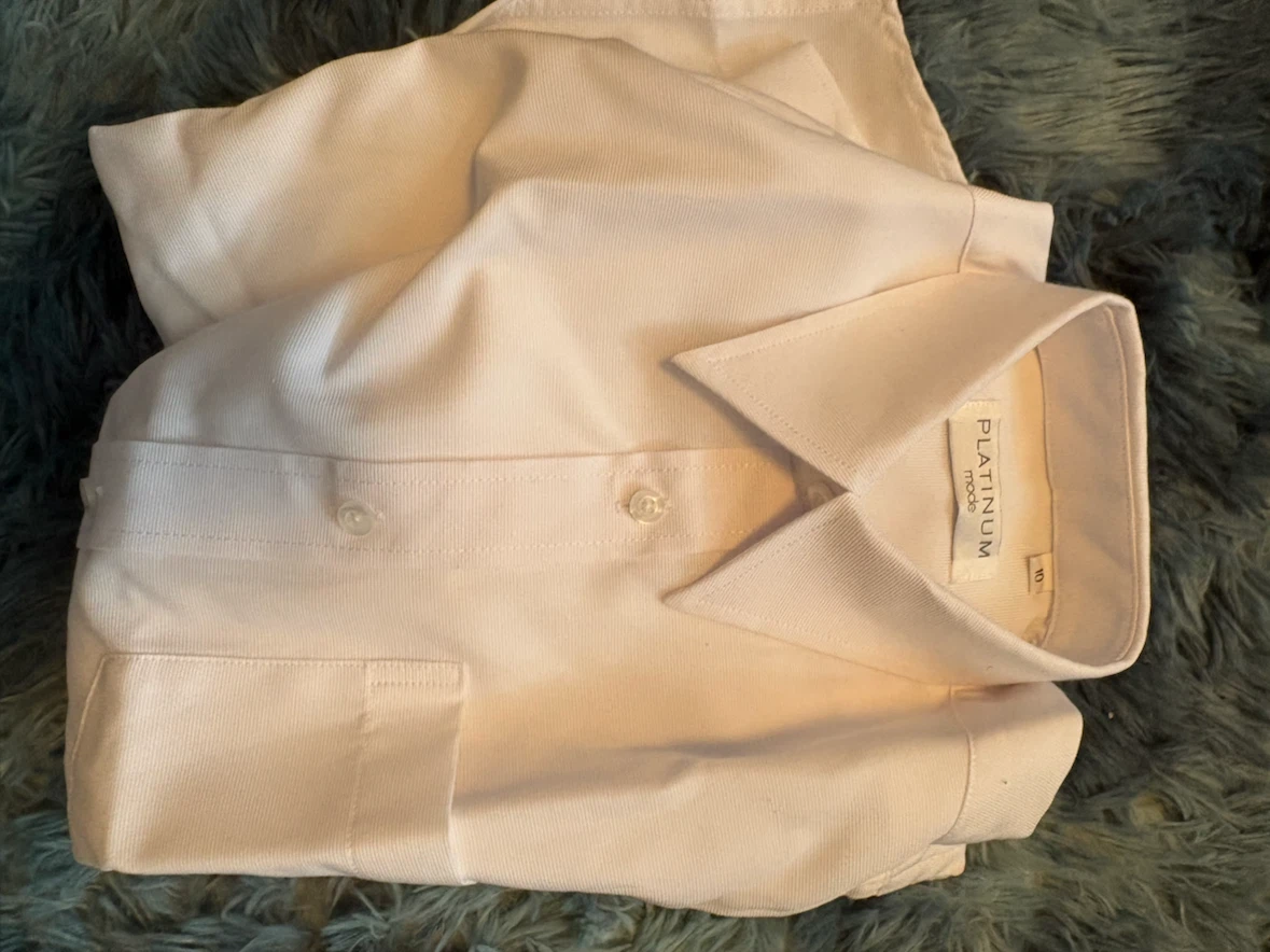 Platinum Mode White Long Sleeve Button Down Shirt Size 10