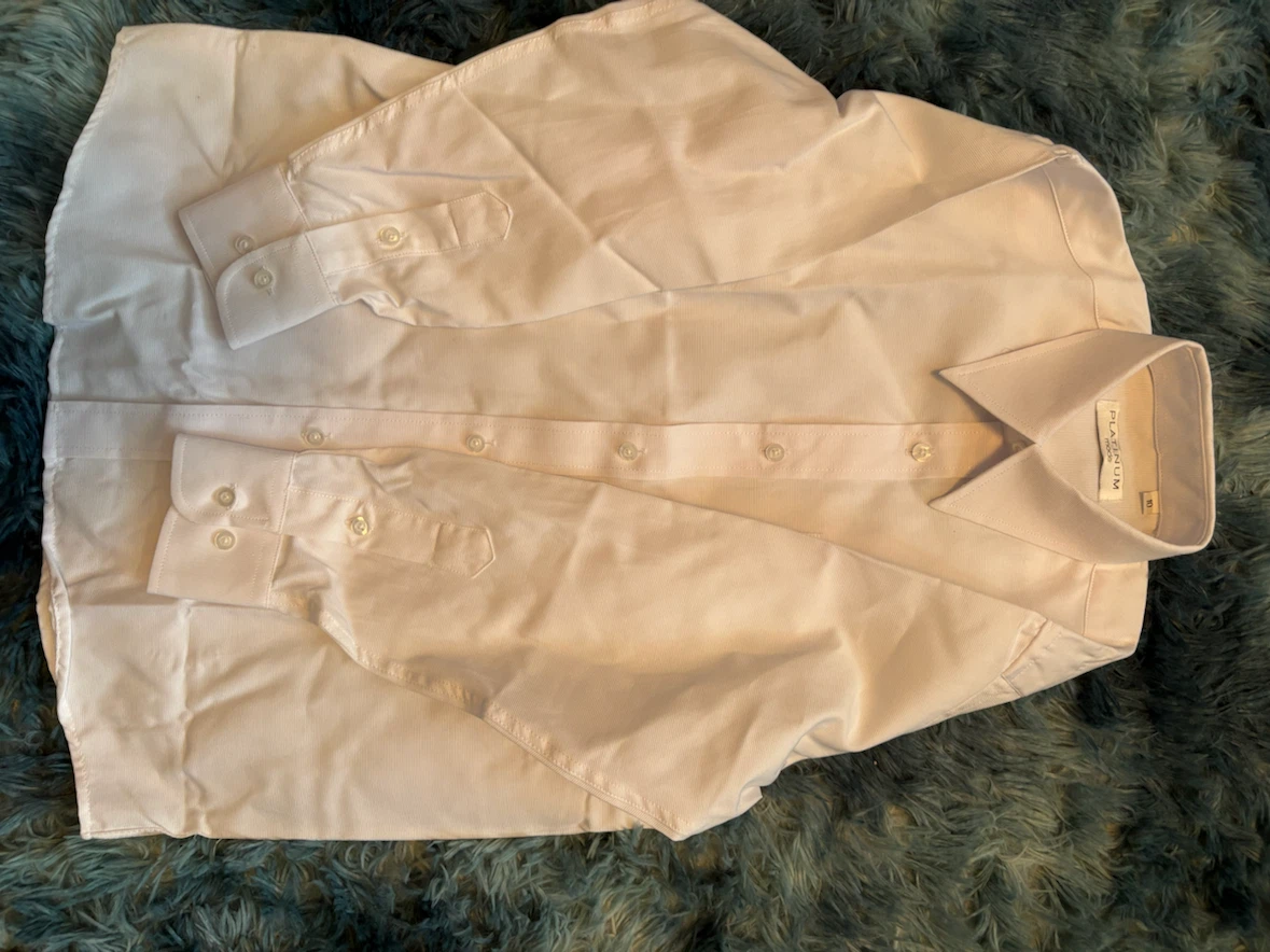 Platinum Mode White Long Sleeve Button Down Shirt Size 10 - photo 2
