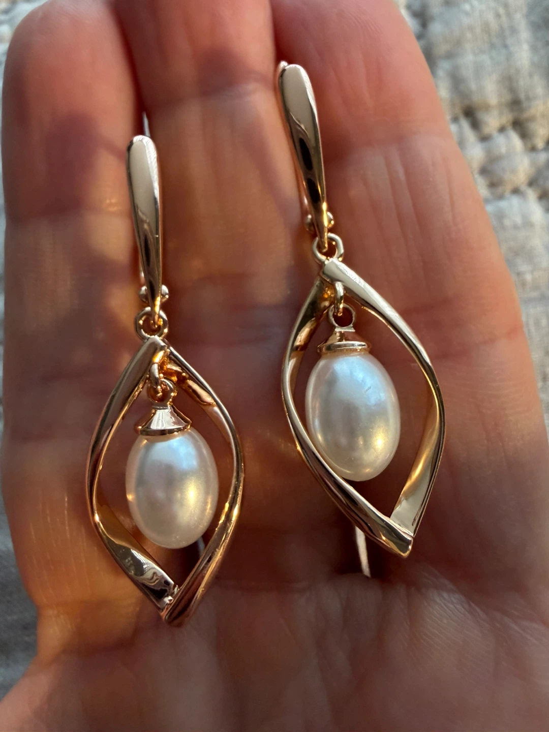 New 14k pearl earrings
