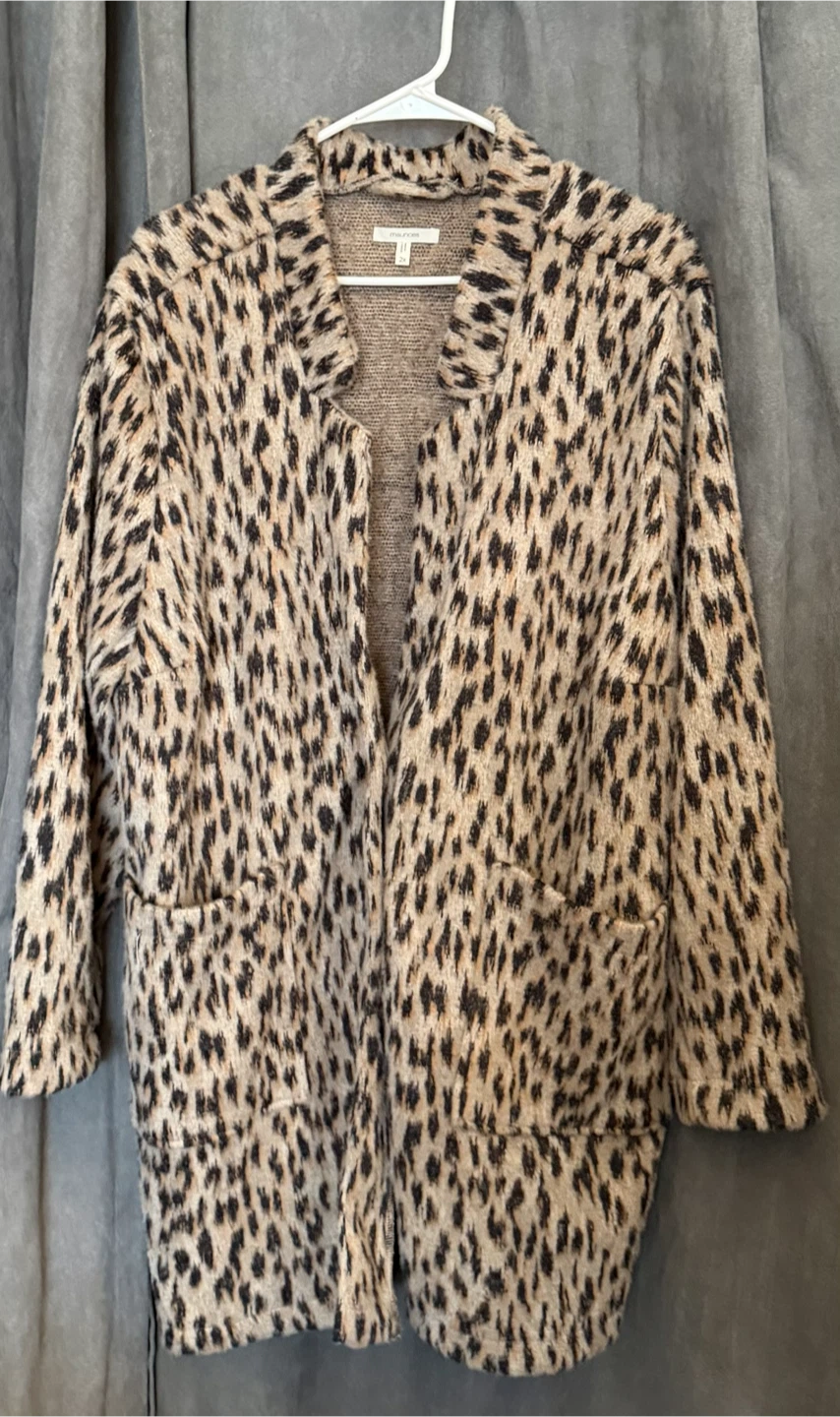 New plus size 2X Leopard Print Cardigan
