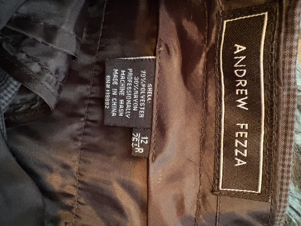 Andrew Fezza Plaid Dress Pants Size 12R - photo 3