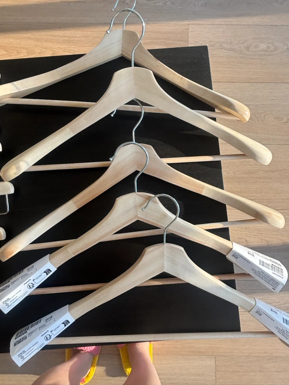 #5. IKEA BUMERANG Coat Hangers -Natural Wood