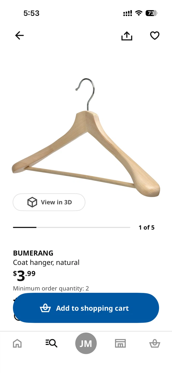 #5. IKEA BUMERANG Coat Hangers -Natural Wood - photo 2