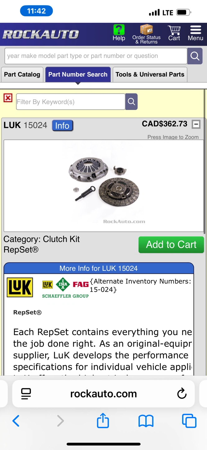 LUK 15024 Clutch Kit