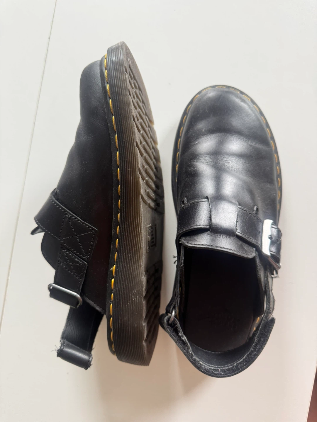 Dr. Martens Jorge Black Leather Mules Size 7 UK / 9 US