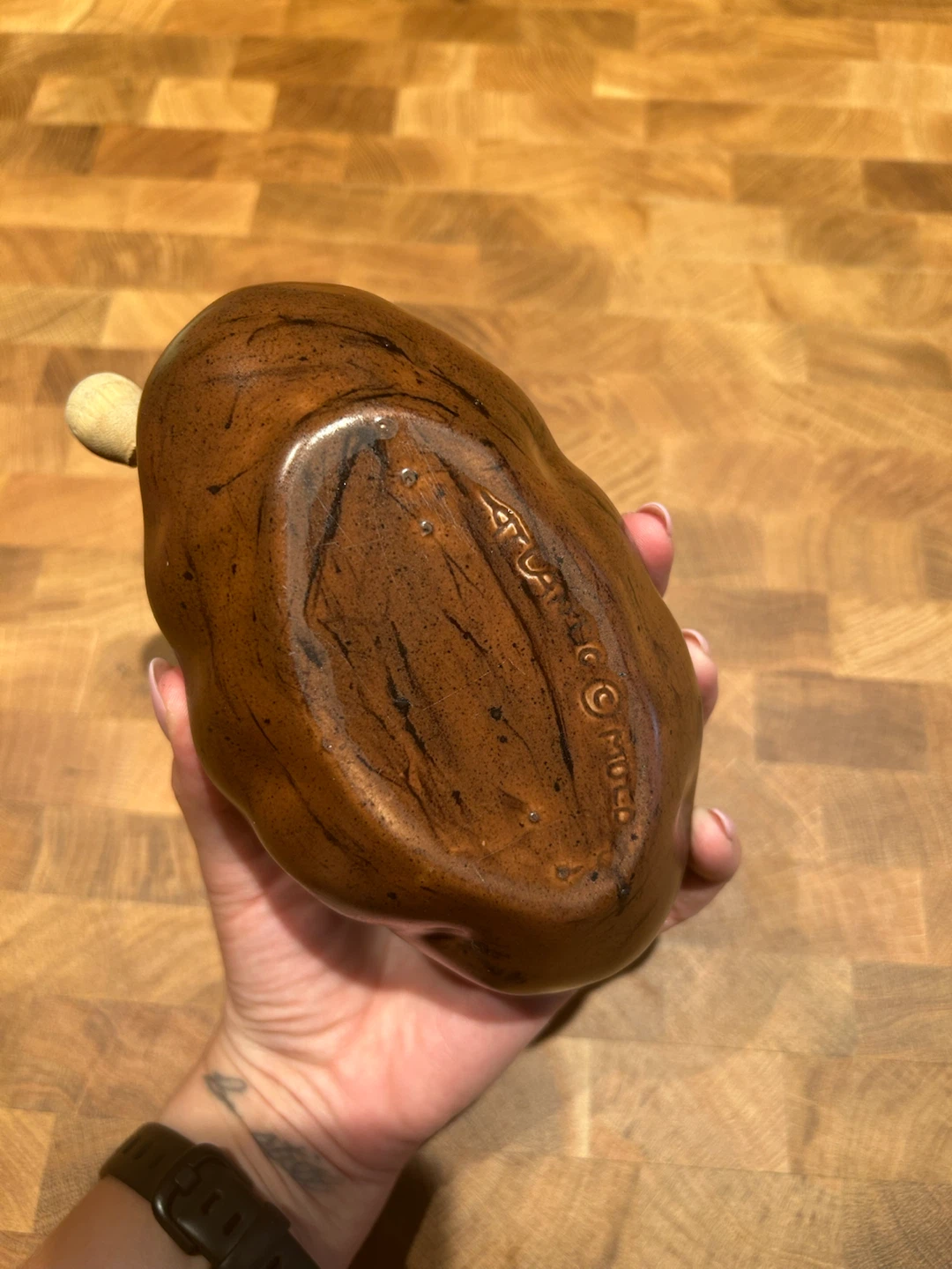 Potato shaped honey dish with dipper - photo 3