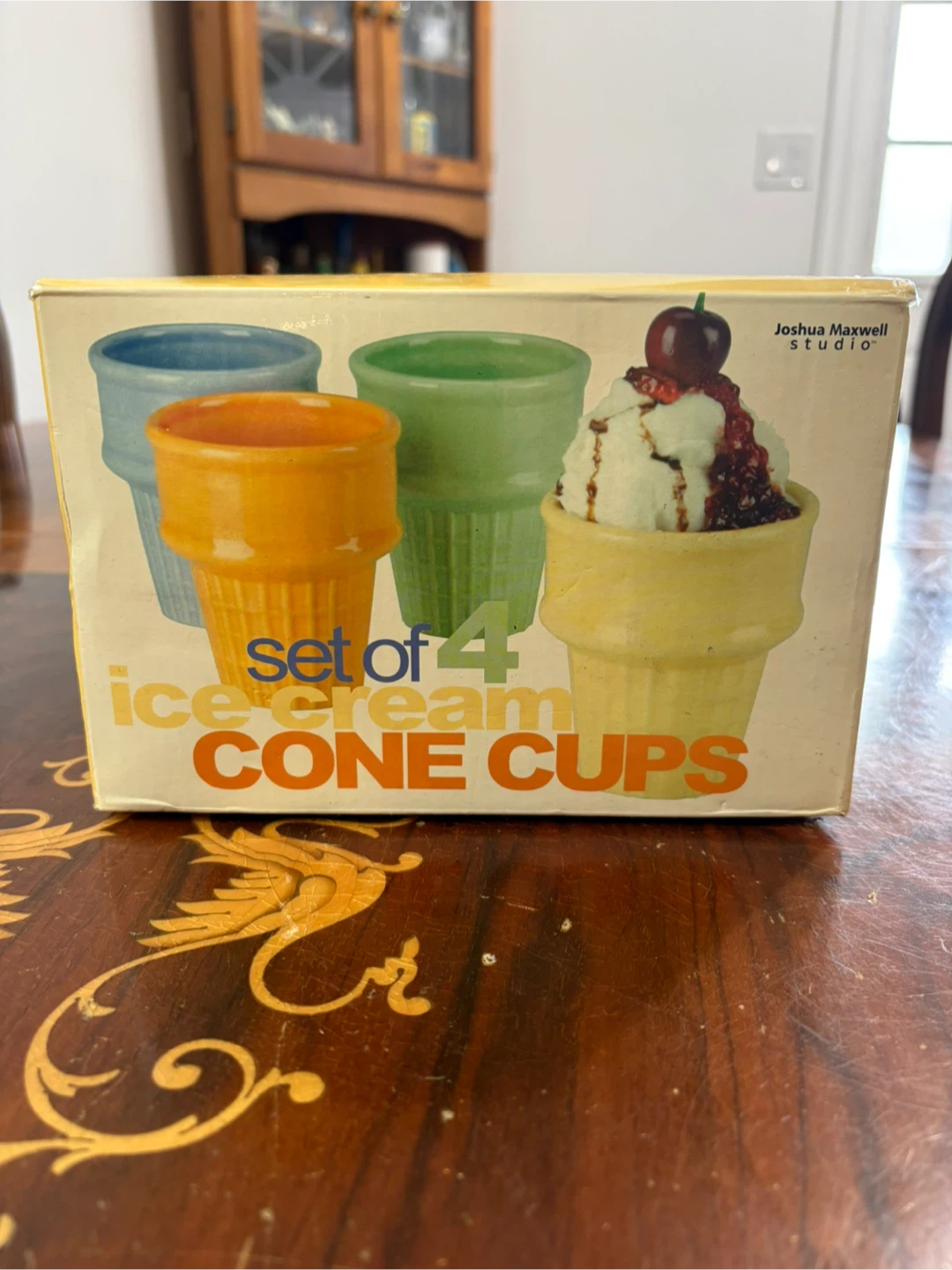 Joshua Maxwell Studio Set of 4 Ice Cream Cone Cups