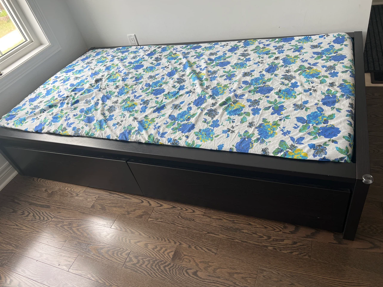 Black Twin Bed Frame Drawers - photo 2