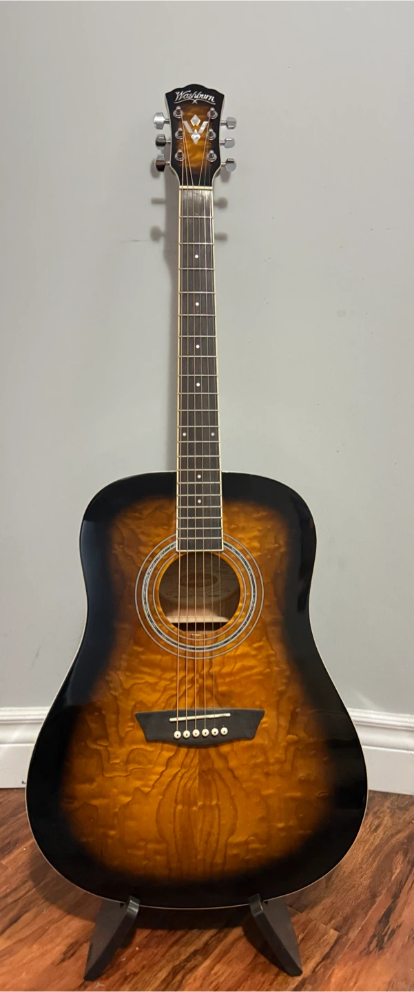 Washburn Acoustic Guitar with Sunburst Finish