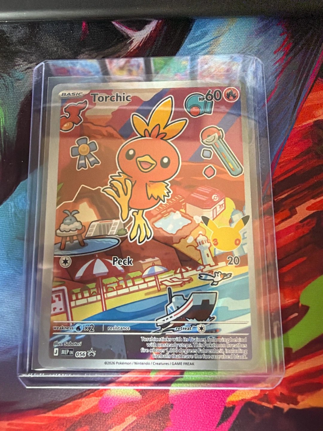 Pokémon Torchic 056 MEP Promo Card first partners series 3