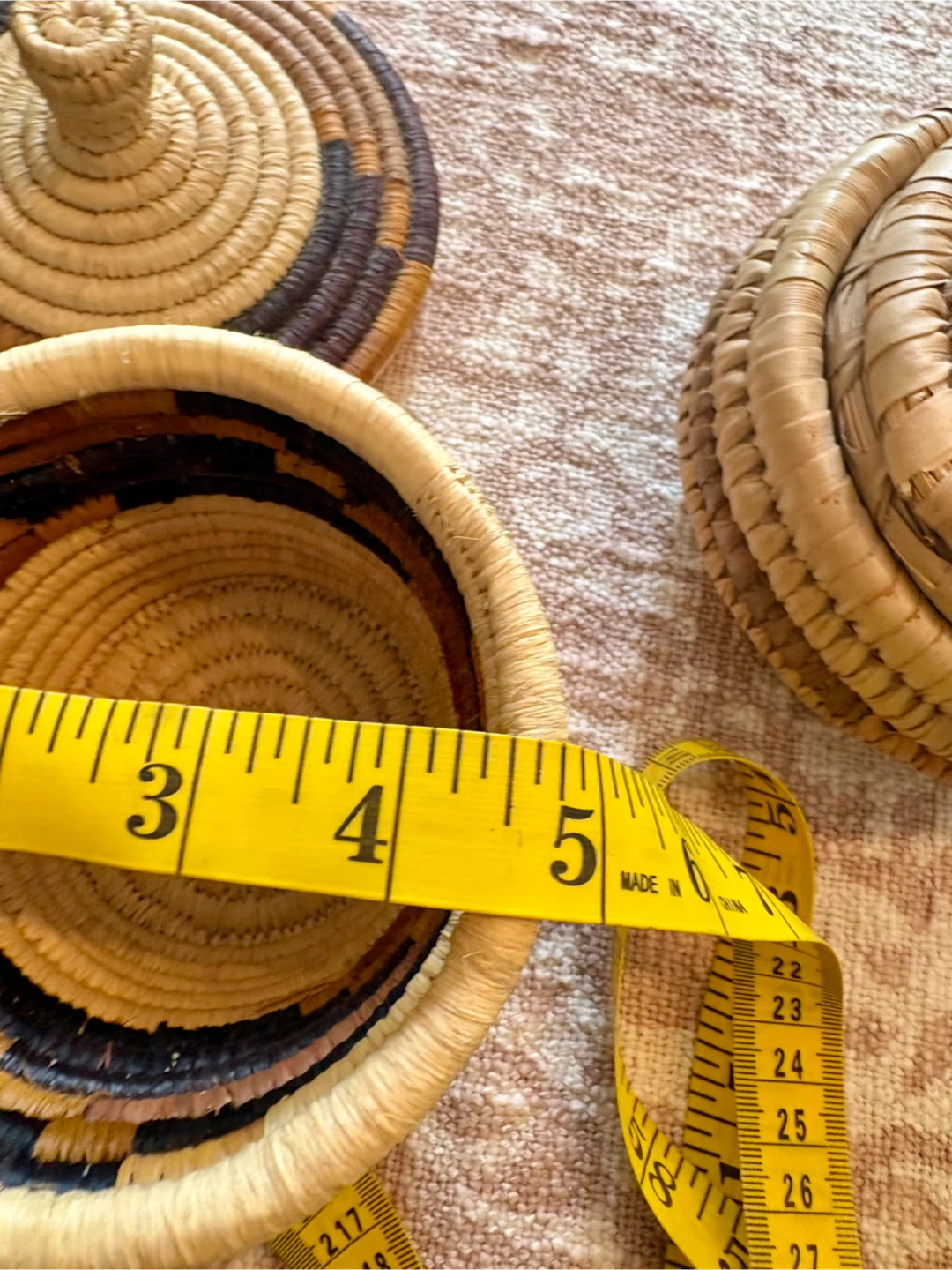 Vintage Woven sweetgrass  Basket with Lid - photo 4
