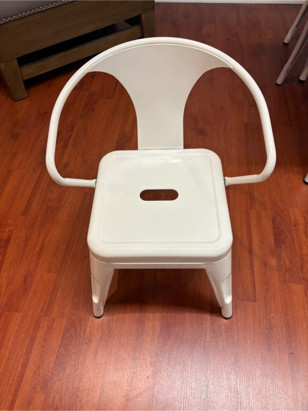 White solid Metal Children's Table with 2 Chairs - photo 3